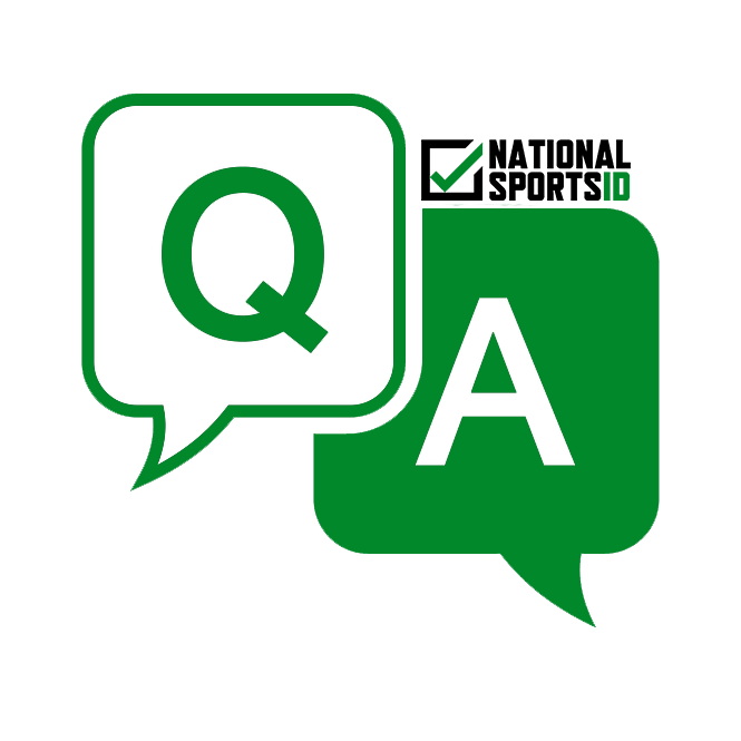 National Sports ID FAQ questions and answers help center icon.